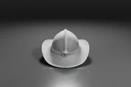 Black and white photograph of a white helmet