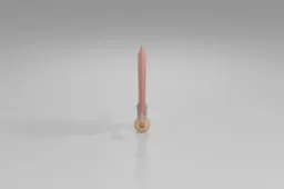 Pink sword with a wooden handle