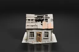 Photograph of a miniature model of a building