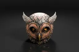 Sculpture of an owl's head