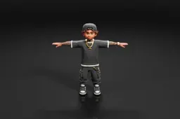 Young boy standing with his arms stretched out in front of him