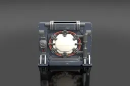 Scifi metal door with details