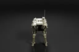 Photograph of a miniature model of a robot