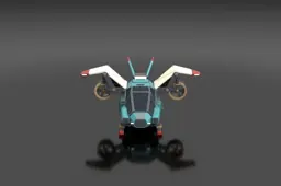 Metal toy spacecraft, game ready, all parts can be animated and joints are