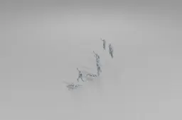 Group of people walking in a line on a plain white background