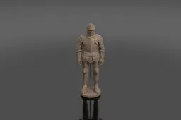 Photograph of a small figurine of a knight