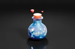Small glass bottle with a cork stopper