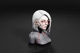 Bust of a woman's head