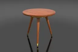Mid-century teak and brass side table