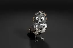 Small bird with a black and white color scheme
