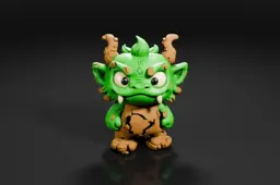 Small figurine of a green dragon