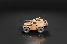 Miniature model of a military vehicle, specifically an armored personnel carrier