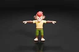 Toy figure of a monkey with red hair
