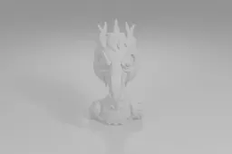Small, white sculpture of a dragon's head