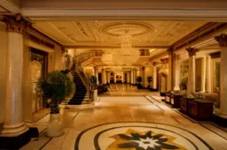 Interior of a luxurious hotel lobby