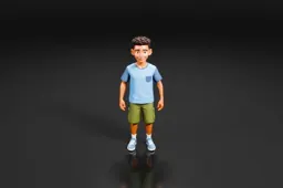 Cartoon character standing on a black background