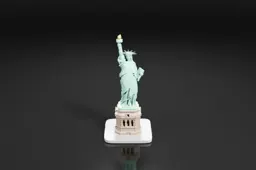 Photograph of the Statue of Liberty, a famous landmark in New York City