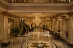 Interior of a luxurious hotel lobby