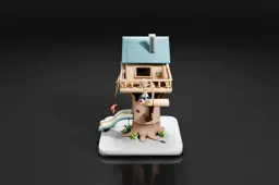 Miniature figurine of a treehouse