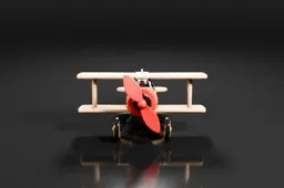 Photograph of a small toy airplane