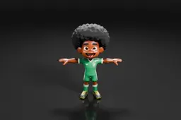 Cartoon character with an afro hairstyle