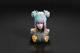Portrait of a young woman with a unique and edgy hairstyle