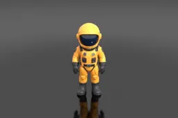 Person wearing a yellow space suit