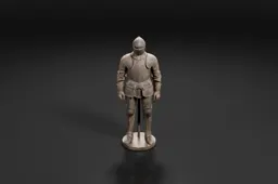 Photograph of a statue of a medieval knight