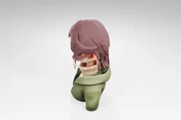 Small figurine of a person's head and neck