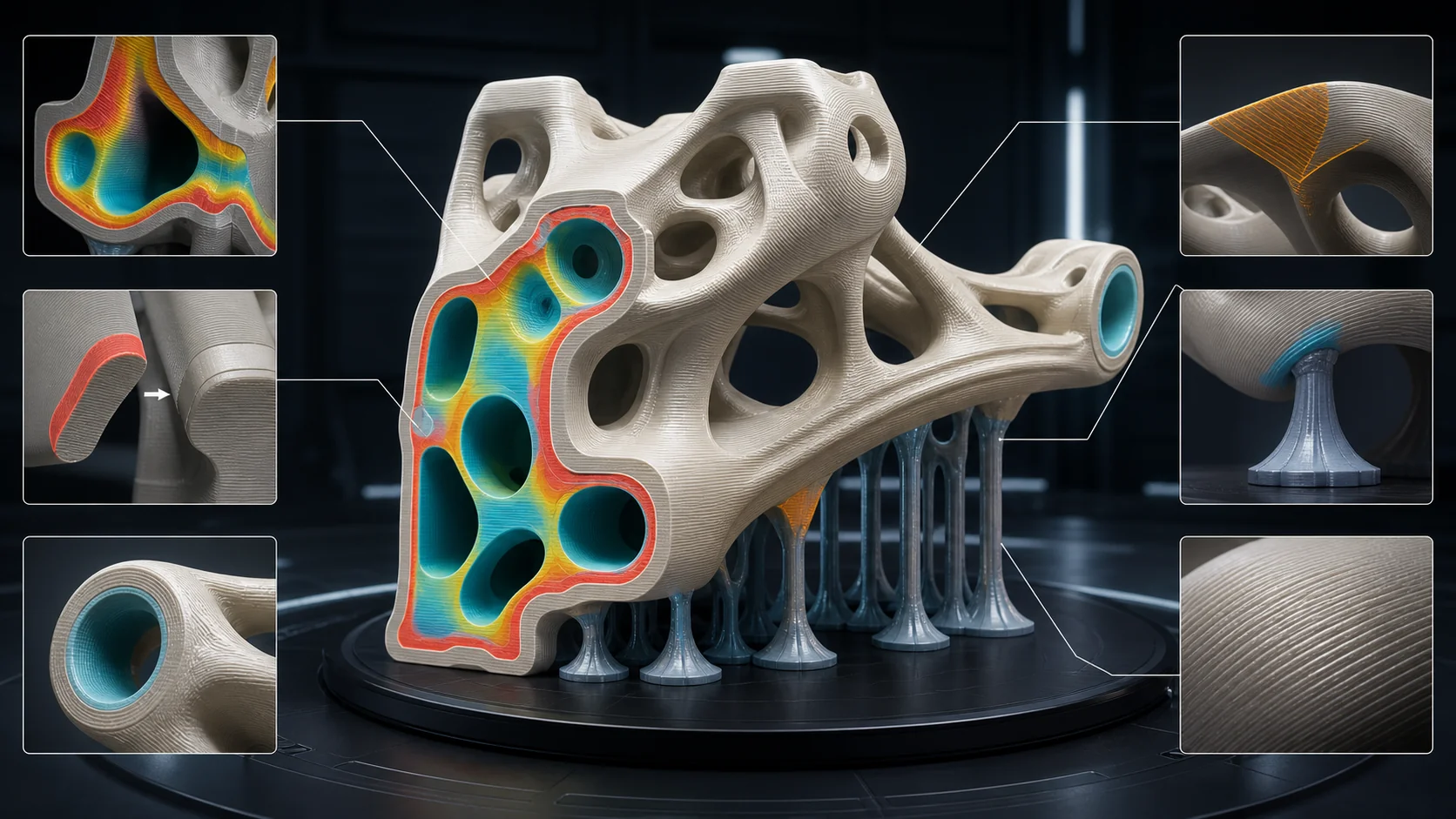 Mesh diagnostics for wall thickness, manifold seams, overhangs, and supports