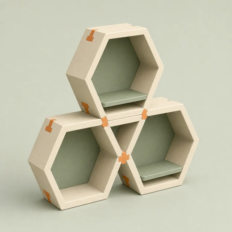 Modular Hex Wall Shelf