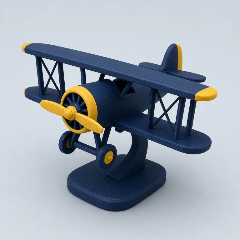 Low-Poly Display Biplane