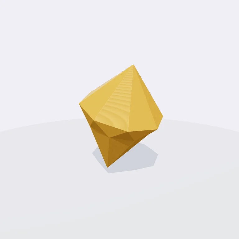 Faceted Diamond Gem